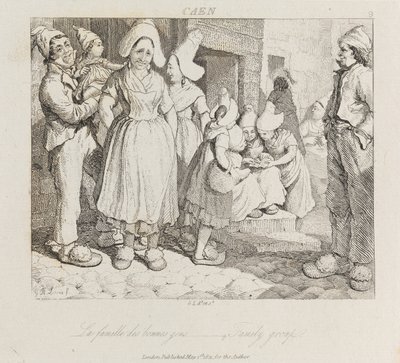 مجموعة العائلة ، كاين ، حوالي عام 1821 (حفر) بواسطة جورج روبرت لويس