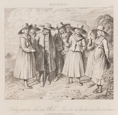 شجار الأسرة ، جموندين ، حوالي عام 1821 (حفر) بواسطة جورج روبرت لويس