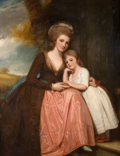 صورة للسيدة بريسبريدج وابنتها ماري ، 1784. بواسطة جورج رومني