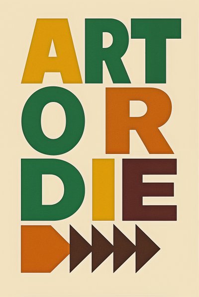 الفن أو الموت، 2024 (أكريليك على قماش الكانفاس) بواسطة جورج روزالي