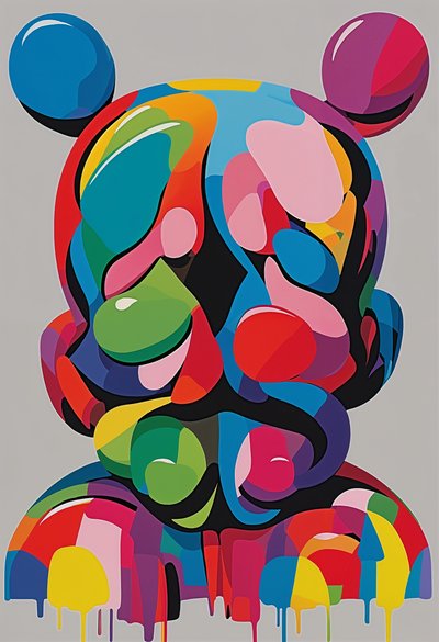 انفجار الألوان، 2024 (أكريليك على قماش كانفاس) بواسطة جورج روزالي