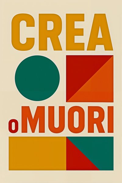 ابتكر أو مت-إيطاليا، 2025 (أكريليك على قماش الكانفاس) بواسطة جورج روزالي