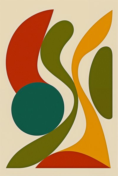 "التدفق يصبح شكلاً، 2025 (أكريليك على قماش الكانفاس) بواسطة جورج روزالي