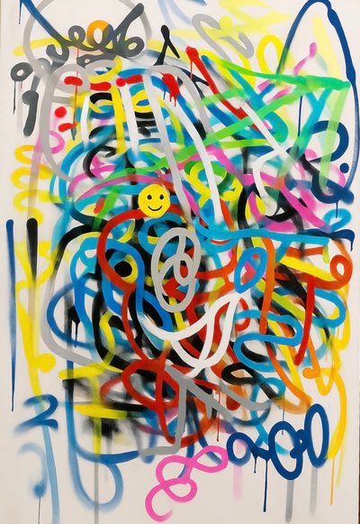 طي العقل، 2025 (أكريليك على قماش الكانفاس) بواسطة جورج روزالي