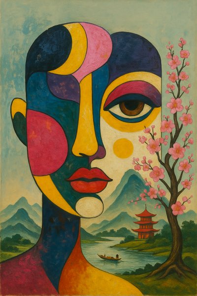 سلام في إزهار، 2025 (أكريليك على قماش) بواسطة جورج روزالي