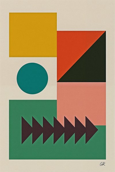 هيكل الطاقة، 2025 (أكريليك على قماش الكانفاس) بواسطة جورج روزالي