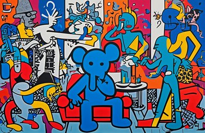 استراحة ما بعد الحدث، 2024 (أكريليك على قماش الكانفاس) بواسطة جورج روزالي