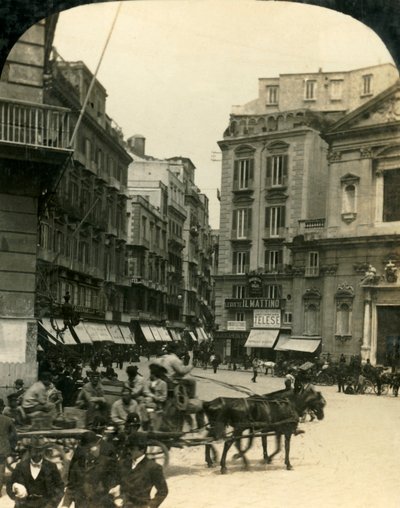 ساحة وكنيسة سان فرديناندو ، نابولي ، إيطاليا ، c1909. بواسطة جورج روز