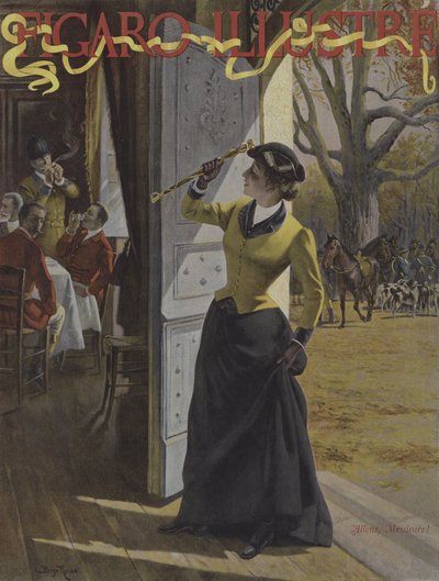 هيا أيها السادة! (تعال أيها السادة!). غلاف لو فيجارو إيلوستري ، أكتوبر 1895 بواسطة جورج رو