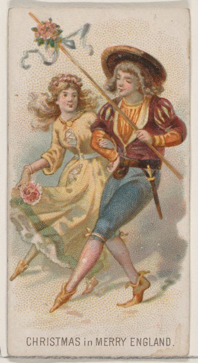 Christmas in Merry England ، من سلسلة Holidays N80 لسجائر ماركة Duke ، 1890. ، 1890. بواسطة جورج س.هاريس وأولاده