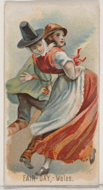 Fair Day ، ويلز ، من سلسلة Holidays N80 لسجائر ماركة Duke ، 1890. ، 1890. بواسطة جورج س.هاريس وأولاده