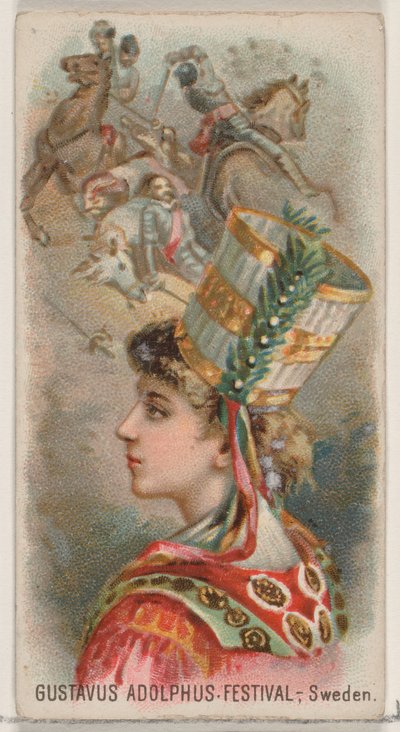 مهرجان Gustavus Adolphus ، السويد ، من سلسلة Holidays N80 for Duke brand cigarett ... ، 1890. بواسطة جورج س.هاريس وأولاده
