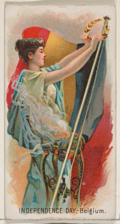 عيد الاستقلال ، بلجيكا ، النمسا ، من سلسلة Holidays N80 for Duke brand cigarett ... ، 1890. بواسطة جورج س.هاريس وأولاده