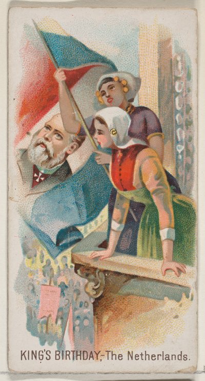 عيد ميلاد الملك ، هولندا ، من سلسلة Holidays N80 لسجائر ماركة Duke ... ، 1890. بواسطة جورج س.هاريس وأولاده