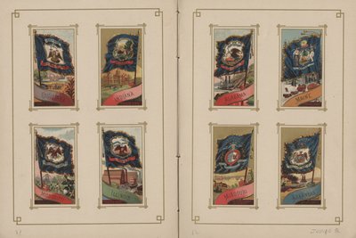 أعلام جميع الأمم والولايات المتحدة الأمريكية - الصفحات 31 und 32 ، 1887 بواسطة جورج س وأولاده هاريس