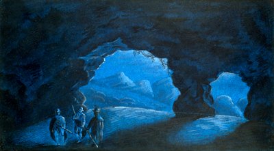 ثلاثة أشخاص في كهف في الجبال ، 1825 بواسطة جورج ساند