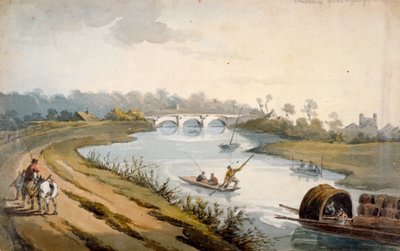 نهر التايمز بالقرب من تشيرتسي ، ساري ، c1820 بواسطة جورج شبرد