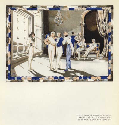 رسم توضيحي لـ Happy Hypocrite بواسطة Max Beerbohm (لون ليثو) بواسطة جورج شيرينغهام