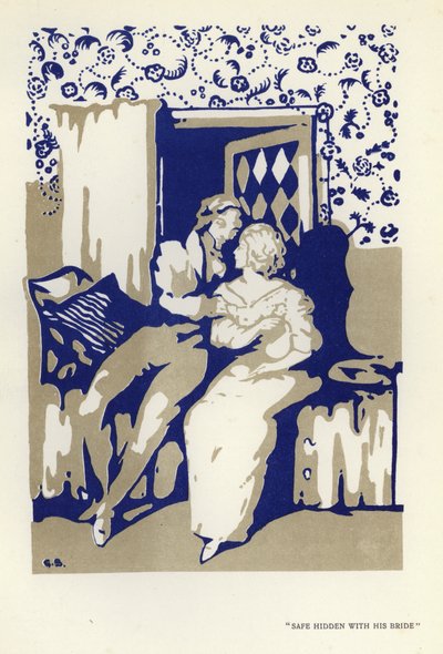 رسم توضيحي لـ Happy Hypocrite بواسطة Max Beerbohm (لون ليثو) بواسطة جورج شيرينغهام