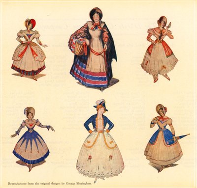 تصميمات أصلية لـ HMS Pinafore بواسطة جورج شيرينغهام