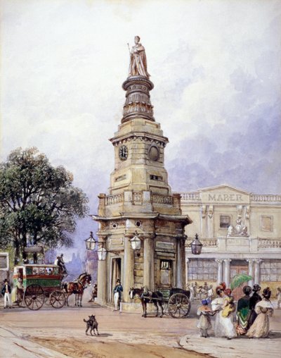 نصب تذكاري لجورج الرابع ، باتل بريدج الآن كينغز كروس ، لندن ، 1835 بواسطة جورج سيدني شيبرد
