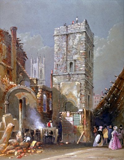 St Bartholomew-by-the-Exchange ، مدينة لندن ، ١٨٤٢. بواسطة جورج سيدني شيبرد