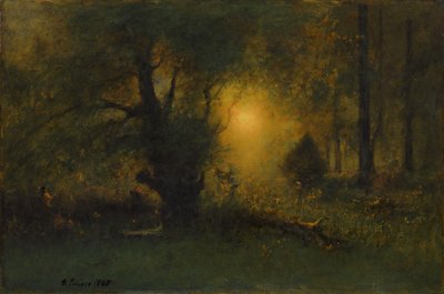 شروق الشمس في الغابة ، 1887 بواسطة George Snr. Inness
