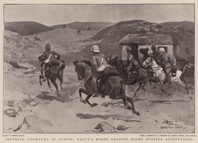الإمبراطورية Yeomanry في العمل ، Paget&39;s Horse يطارد Boers خارج Lichtenberg بواسطة جورج صوبر