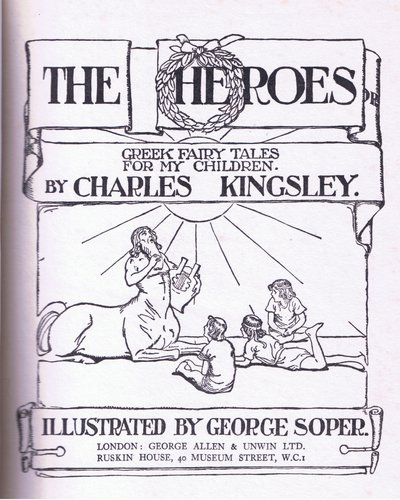 تصميم صفحة العنوان ، من The Heroes الذي نشره George Allen and Unwin 1929 بواسطة جورج صوبر
