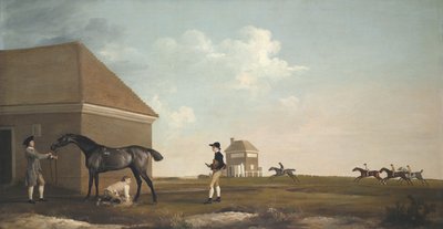 Gimcrack في نيوماركت هيث ، مع مدرب ، فتى مستقر ، وفارس ، 1765 بواسطة جورج ستابس
