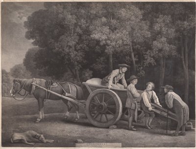 عمال ، نقش الفنان ، حانة. 1789 (حفر) بواسطة جورج ستابس