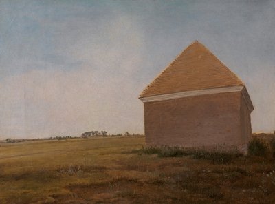 نيوماركت هيث ، مع منزل فرك إسطبلات الملك في نهاية دورة بيكون ، كاليفورنيا. 1765. بواسطة جورج ستابس