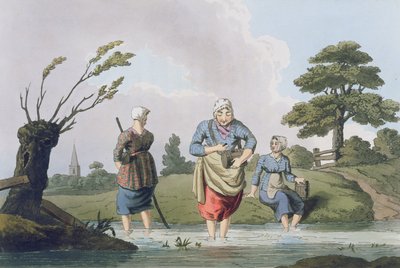 علقة مكتشفون ، من "زي يوركشاير" منقوش بواسطة روبرت هافيل (1769-1832) 1814 بواسطة جورج ووكر