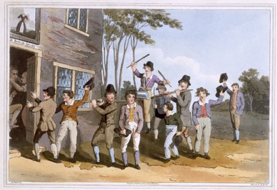 ركوب ستانغ ، نقشها روبرت هافيل الأكبر ، نشر عام 1814 من قبل روبنسون وابنه ليدز بواسطة جورج ووكر