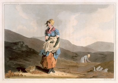 فتاة التوت البري ، نقشها روبرت هافيل الأكبر ، نشر عام 1814 من قبل روبنسون وابنه ، ليدز بواسطة جورج ووكر