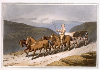 The East Riding or Wolds Wagon ، نقشها روبرت هافيل الأكبر ، نشر عام 1814 بواسطة روبنسون وابنه ، ليدز بواسطة جورج ووكر