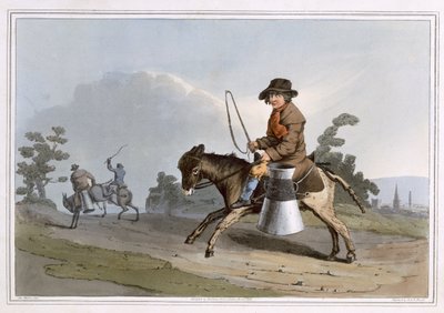 The Milk Boy ، الذي نقشه روبرت هافيل الأكبر ، نشر عام 1814 بواسطة روبنسون وابنه ليدز بواسطة جورج ووكر