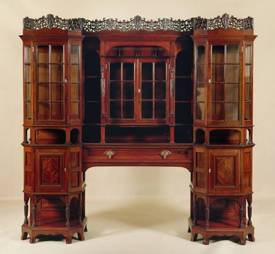 خزانة عرض ، صنع لشركة Morris & Co. ، c.1880 (منحوتة من خشب الماهوجني) بواسطة جورج واشنطن جاك