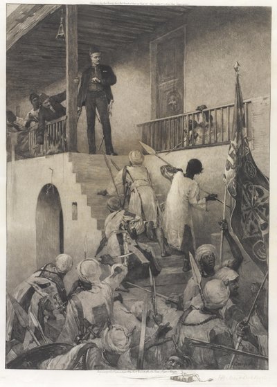 وفاة الجنرال جوردون على يد أتباع المهدية في 26 يناير 1885 بواسطة جورج وليام جوي