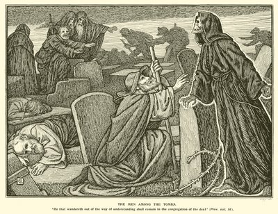 The Men among the Tombs (engraving) بواسطة جورج Woolliscroft Rhead