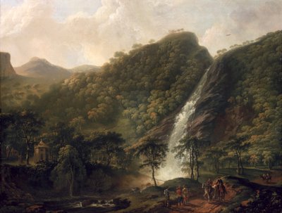 منظر لشلال Powerscourt بواسطة جورج الأكبر باريت