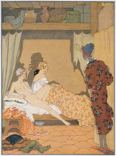 مشهد غرفة النوم ، رسم توضيحي من `` Les Liaisons Dangereuses 