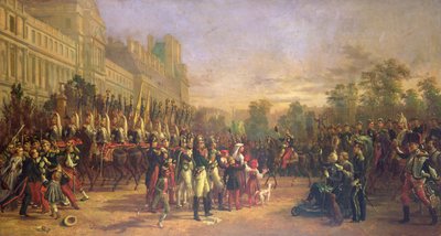 الوصول إلى تويلري نابليون الثالث وعودة قواته من إيطاليا في أغسطس 1859 (زيت على قماش) بواسطة جورج أشيل دي ماجراث