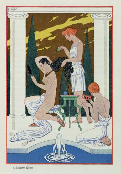 روما القديمة ، من "فن العطور" ، حانة. 1912 (طباعة pochoir) بواسطة جورج حلاق