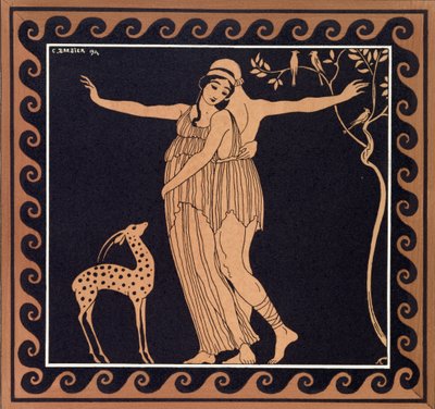 مشهد باليه مع تمارا كارسافينا (1885-1978) 1914 (طباعة pochoir) بواسطة جورج حلاق