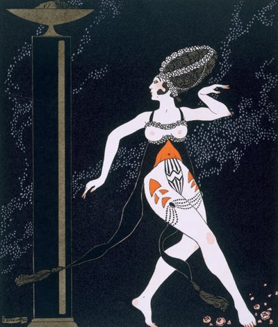 مشهد باليه مع تمارا كارسافينا (1885-1978) 1914 (طباعة pochoir) بواسطة جورج حلاق