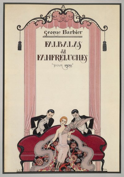 غلاف Falbalas et Fanfreluches ، تقويم عام 1925 ، بقلم جورج باربييه (1882-1932) ، فرنسا ، القرن العشرين بواسطة جورج حلاق