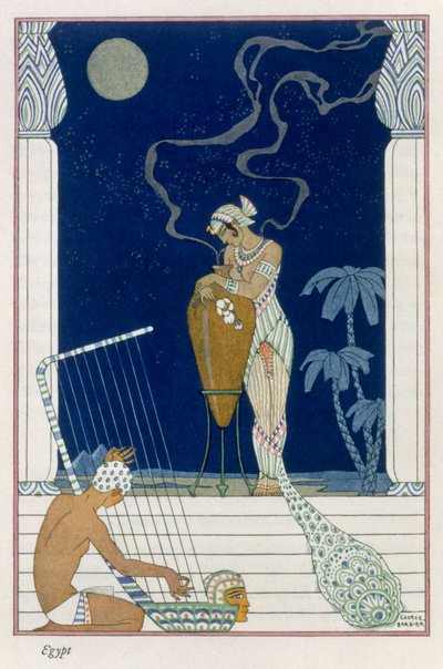 مصر ، من "فن العطور" ، حانة. 1912 (طباعة pochoir) بواسطة جورج حلاق