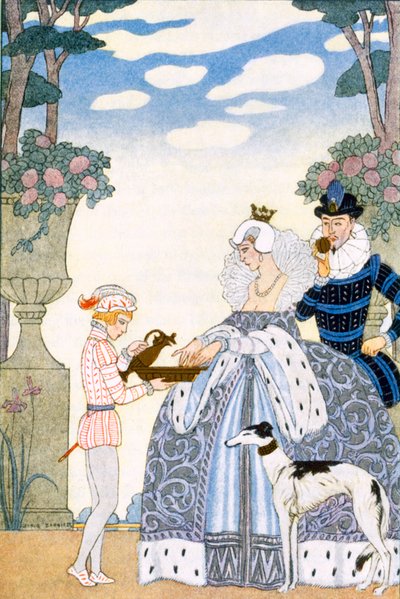 إنجلترا الإليزابيثية ، من "فن العطور" ، حانة. 1912 (طباعة pochoir) بواسطة جورج حلاق