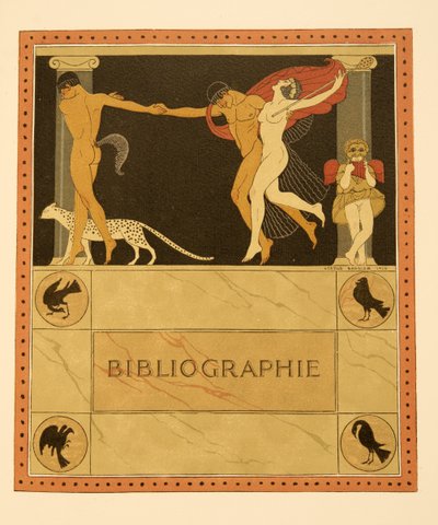 رسم توضيحي من Les Chansons de Bilitis ، بقلم بيير لويز ، حانة. 1922 (طباعة استنسل) بواسطة جورج حلاق
